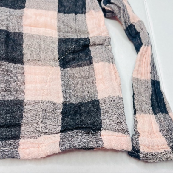 𝅺harper Canyon Plaid Buffalo Check in Black and Soft Pink NWOT Keyhole Detail - Picture 2 of 9